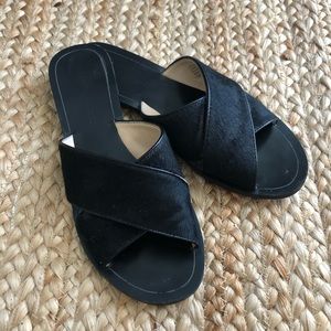 Calf Hair Sandals